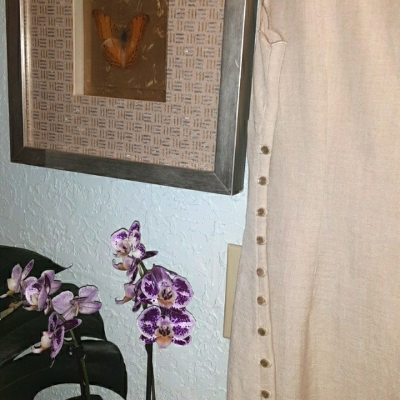 Tolbots Petites, Gorgeous bohemian linen and rayon wedding dress  size 10 - Picture 10 of 13